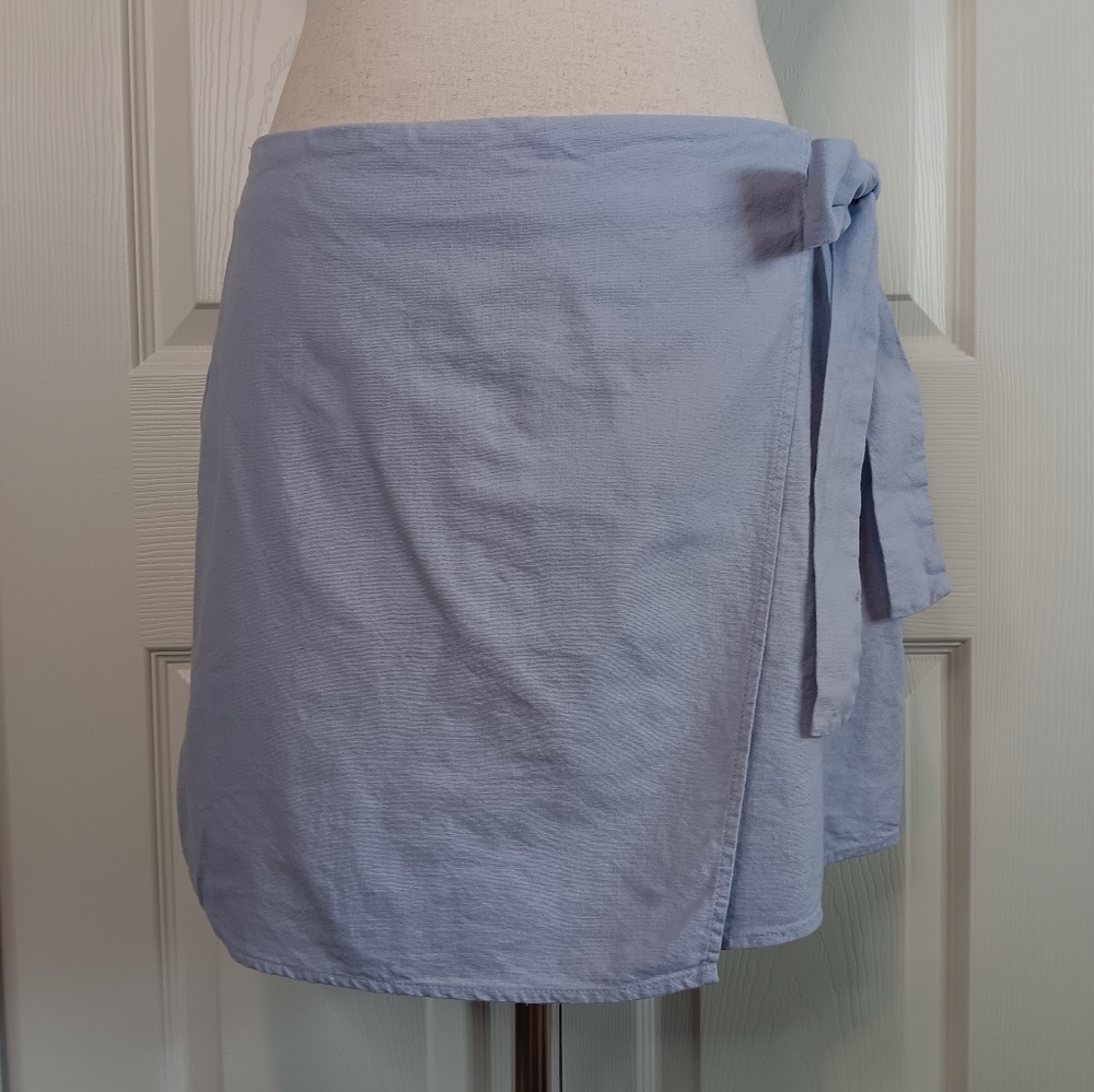 Light Blue Forever21 Skirt With Bow